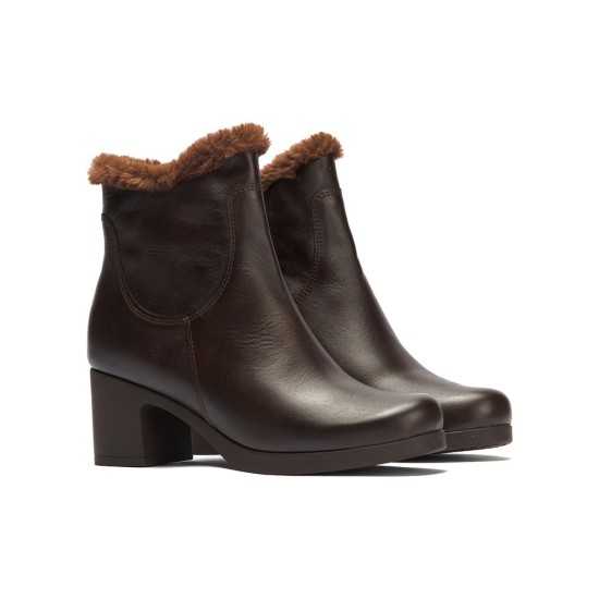 JucaZapatos - Pitillos 30506 - MARRON - Botín en napa con pelo Marrón