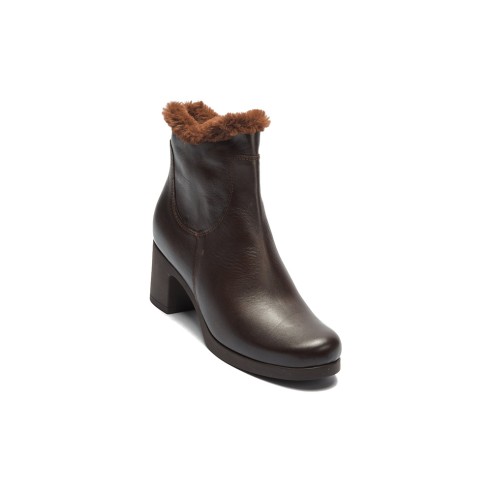JucaZapatos - Pitillos 30506 - MARRON - Botín en napa con pelo Marrón