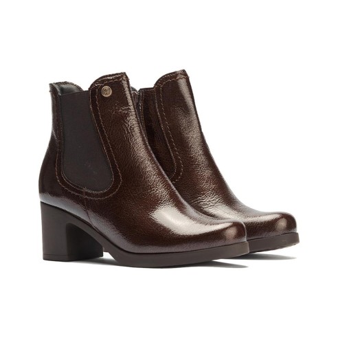 JucaZapatos - Pitillos 30508 - MARRON - Botín chelsea en charol con elástico Marrón