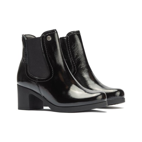 JucaZapatos - Pitillos 30508 - NEGRO - Botín chelsea en charol con elástico Negro