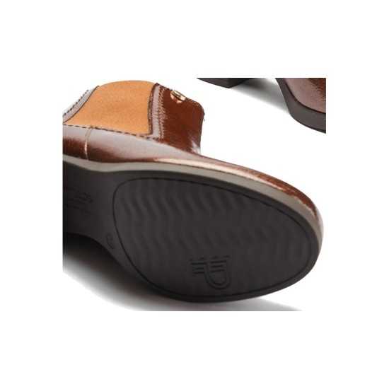 JucaZapatos - Pitillos 30508 - CUERO - Botín chelsea en charol con elástico Cuero