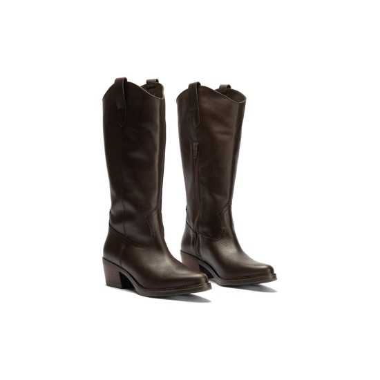 JucaZapatos - Pitillos 30510 - MARRON - Bota Alta en Napa Marrón
