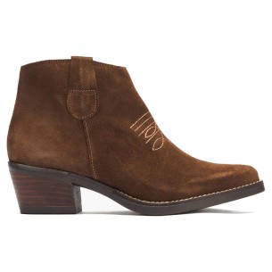 JucaZapatos - Pitillos 20523 - CUERO - Botín chelsea en napa con grano con elástico fantasía y cremallera Cuero