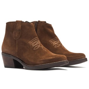 JucaZapatos - Pitillos 20523 - CUERO - Botín chelsea en napa con grano con elástico fantasía y cremallera Cuero 2