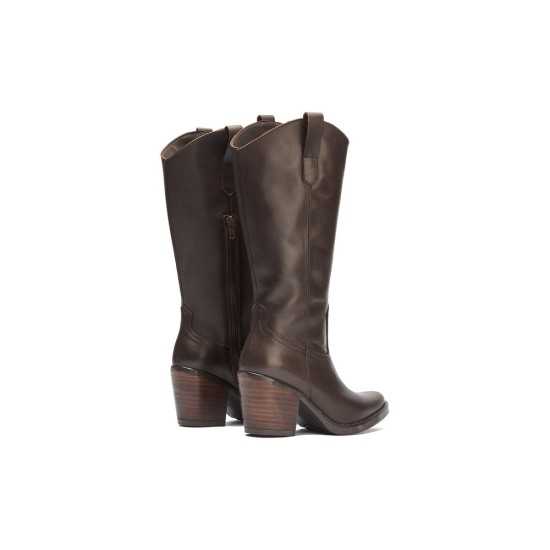 JucaZapatos - Pitillos 30521 - MARRON - Bota Alta en Napa Marrón