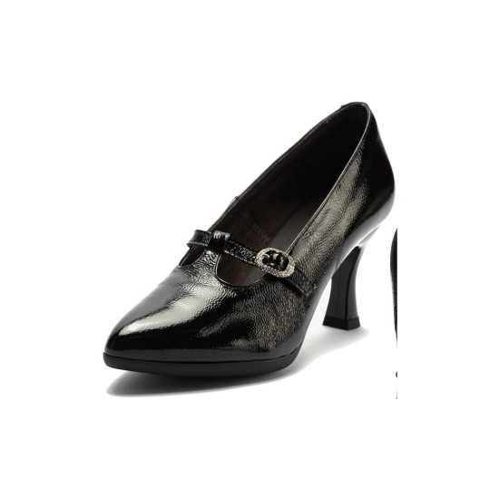 JucaZapatos - Pitillos 30533 - NEGRO - Gilda Baja en Charol Negro