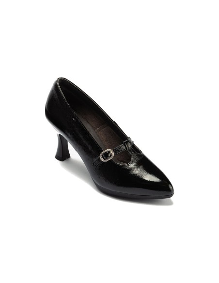 JucaZapatos - Pitillos 30533 - NEGRO - Gilda Baja en Charol Negro