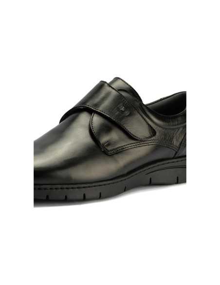 JucaZapatos - Pitillos 113 - NEGRO - Zapato Blucher Velcro Hombre Negro
