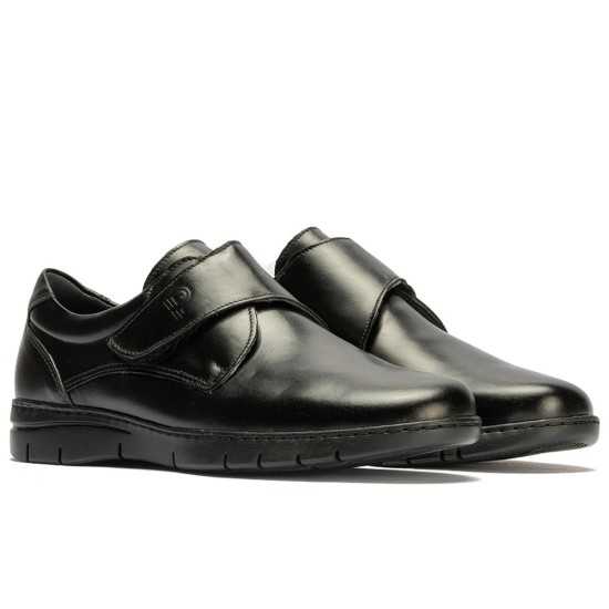 JucaZapatos - Pitillos 113 - NEGRO - Zapato Blucher Velcro Hombre Negro