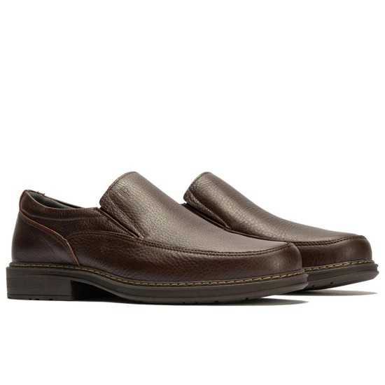 JucaZapatos - Pitillos 120 - MARRON - Manoletina Hombre con Elásticos Piel Marrón