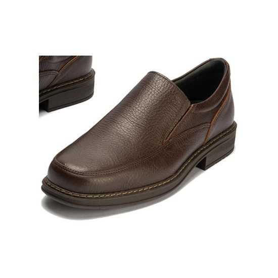 JucaZapatos - Pitillos 120 - MARRON - Manoletina Hombre con Elásticos Piel Marrón
