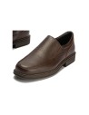 JucaZapatos - Pitillos 120 - MARRON - Manoletina Hombre con Elásticos Piel Marrón
