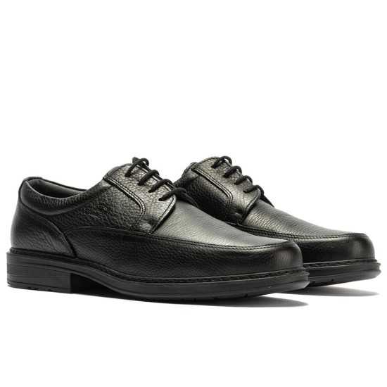 JucaZapatos - Pitillos 121 - NEGRO - Zapato Blucher Hombre con Piel Bombeada Negro