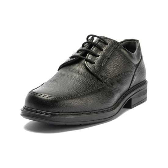 JucaZapatos - Pitillos 121 - NEGRO - Zapato Blucher Hombre con Piel Bombeada Negro