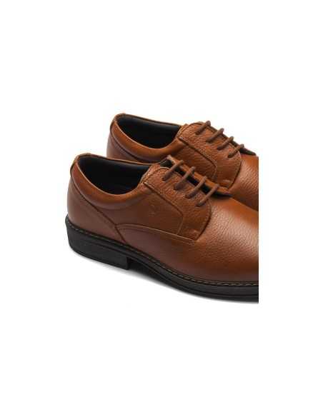 JucaZapatos - Pitillos 122 - CUERO - Zapato Blucher Hombre Piel Bombeada Cuero