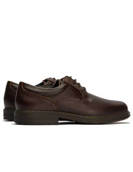 JucaZapatos - Pitillos 122 - BRANDY - Zapato Blucher Hombre Piel Bombeada Brandy