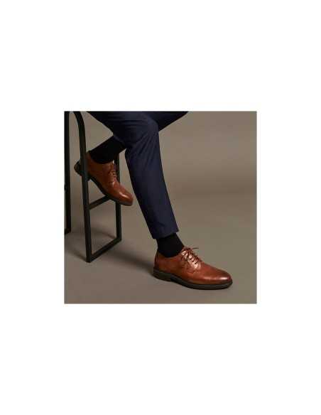 JucaZapatos - Pitillos 40240 - CUERO - Blucher en Napa hombre con cordones color cuero