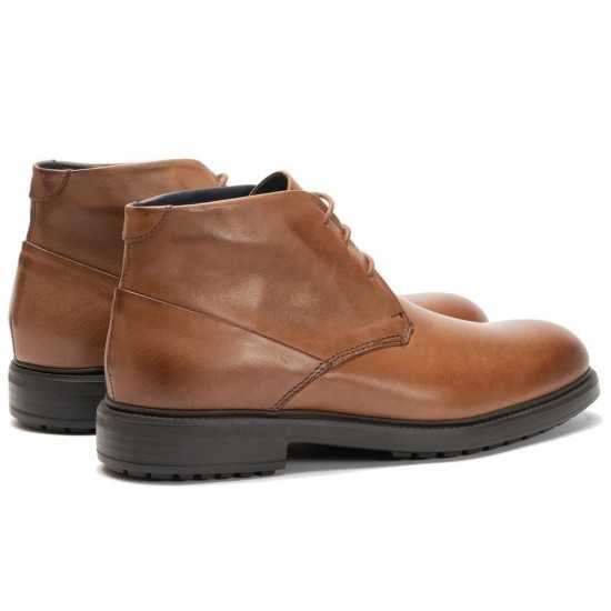 JucaZapatos - Pitillos 40241 - CUERO - Botín Safari en Napa hombre con cordones color cuero