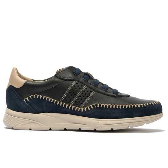 JucaZapatos - Pitillos 40323 - MARINO - Deportivo para hombre con cordones elásticos Marino