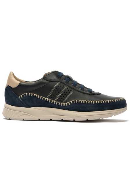 JucaZapatos - Pitillos 40323 - MARINO - Deportivo para hombre con cordones elásticos Marino