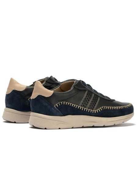 JucaZapatos - Pitillos 40323 - MARINO - Deportivo para hombre con cordones elásticos Marino