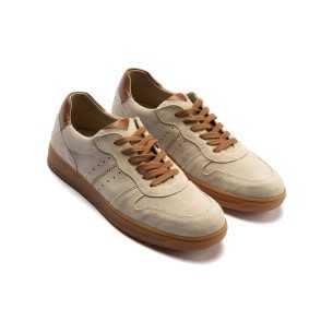 JucaZapatos - Pitillos 40330 - OLIVA - Deportivo para hombre en piel serraje y piel napa Oliva 2