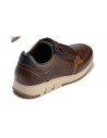 JucaZapatos - Pitillos 40530 - MARRON/CUERO/MARINO - Deportivo combinado tricolor en piel napa con cremallera Marrón-Cuero-Marino