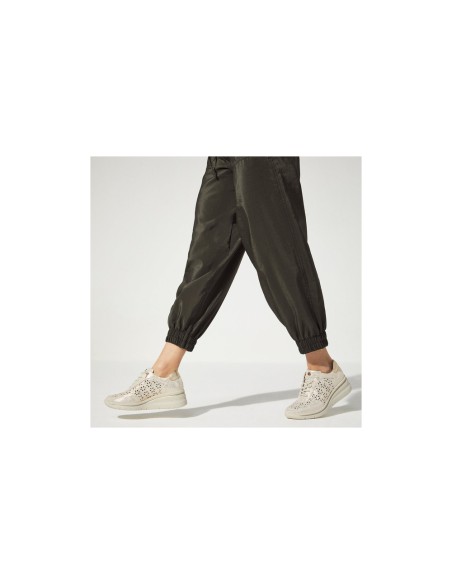JucaZapatos - Pitillos 11112 - ORO - Deportivo con cuña y cordones elásticos en piel fantasía Oro