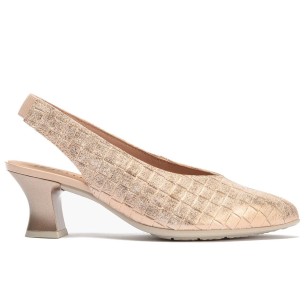 Pitillos - 11182 - NUDE - Zapato salón destalonado con tacón medio