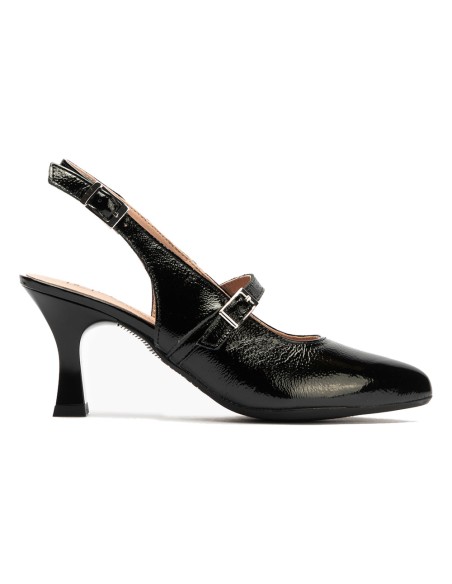 JucaZapatos - Pitillos 11190 - NEGRO - Zapato de salón destalonado con tacón alto, punta fina y pulsera Negro