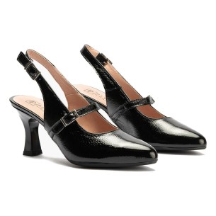 Pitillos - 11190 - NEGRO - Zapato de salón destalonado con tacón alto 2