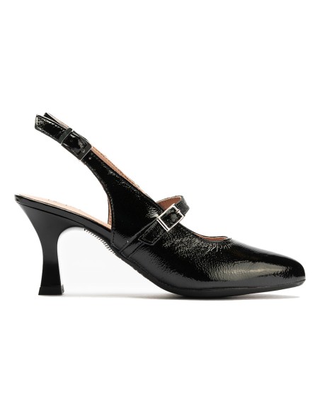 JucaZapatos - Pitillos 11190 - NEGRO - Zapato de salón destalonado con tacón alto, punta fina y pulsera Negro