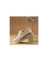 JucaZapatos - Pitillos 11240 - ORO - Blucher con cordones, cuña y piel fantasía Oro
