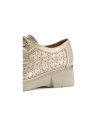 JucaZapatos - Pitillos 11240 - ORO - Blucher con cordones, cuña y piel fantasía Oro