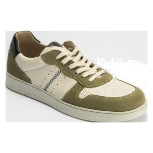 Pitillos - 40331 - OLIVA - Deportivo para hombre en piel serraje y piel napa Oliva - 1