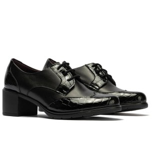 Pitillos - 11626 - NEGRO - Blucher combinado charol coco con napa Negro - 1 2