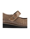 JucaZapatos - Pitillos 11513 - TOPO - Mercedes con velcro combinado lycra con charol Topo