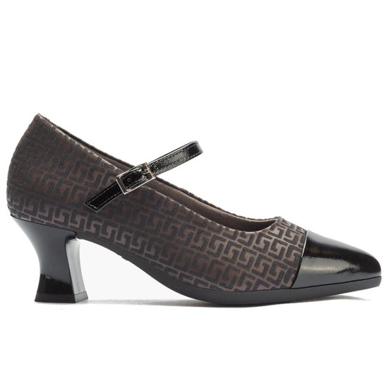 JucaZapatos - Pitillos 11684 - NEGRO/MARRON - Mercedes puntera combinado charol con fantasía Negro-Marrón