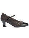 JucaZapatos - Pitillos 11684 - NEGRO/MARRON - Mercedes puntera combinado charol con fantasía Negro-Marrón