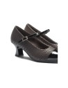 JucaZapatos - Pitillos 11684 - NEGRO/MARRON - Mercedes puntera combinado charol con fantasía Negro-Marrón