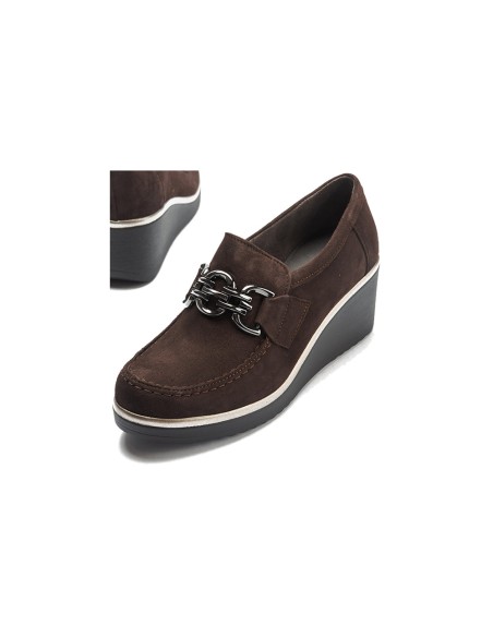 JucaZapatos - Pitillos 20530 - MARRON - Abotinado en Ante con Adorno Marrón