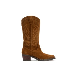 Pitillos - 30511 - BRANDY - Bota Bordada en Serraje Brandy - 1