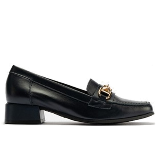 JucaZapatos - Pitillos 10482 - MARINO - Mocasin con adorno metal mujer en piel napa MARINO