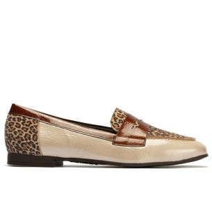 JucaZapatos - Pitillos 10500 - ORO - Mocasin talon abierto mujer con hebilla en piel laminado ORO