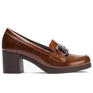 JucaZapatos - Pitillos 10482 - MARINO - Mocasin con adorno metal mujer en piel napa MARINO