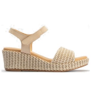 JucaZapatos - Pitillos 10561 - CUERO - Sandalia pala mujer con velcro en piel combinada CUERO