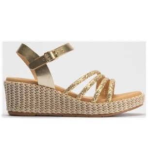 JucaZapatos - Pitillos 11012 - NEGRO - Sandalia con cuña en piel napa Negro