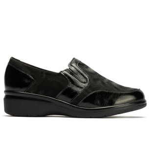 JucaZapatos - Pitillos 11672 - NEGRO - Mercedes en napa con maxi hebilla y ojetes Negro