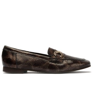 JucaZapatos - Pitillos 11554 - MARRON - Mocasín antifaz combinado charol con tejido Marrón