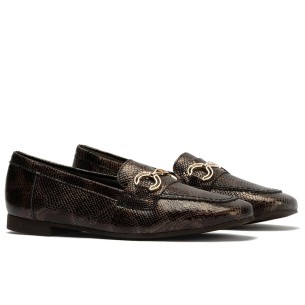 JucaZapatos - Pitillos 11554 - MARRON - Mocasín antifaz combinado charol con tejido Marrón 2